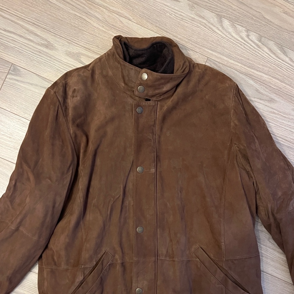 Brooks Brothers Brown Suede Barn Coat